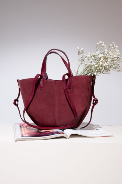 IMG_1992 Torebka Penelope - bordowa zamszowa