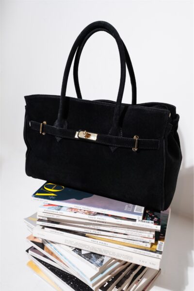 IMG_2222 Torebka Carla - czarna zamszowa