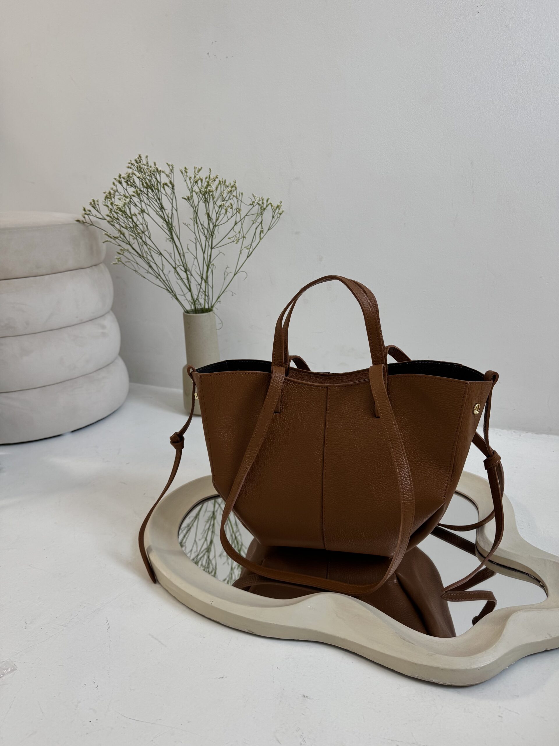 Torebka Penelope - camel skórzana - obrazek 3