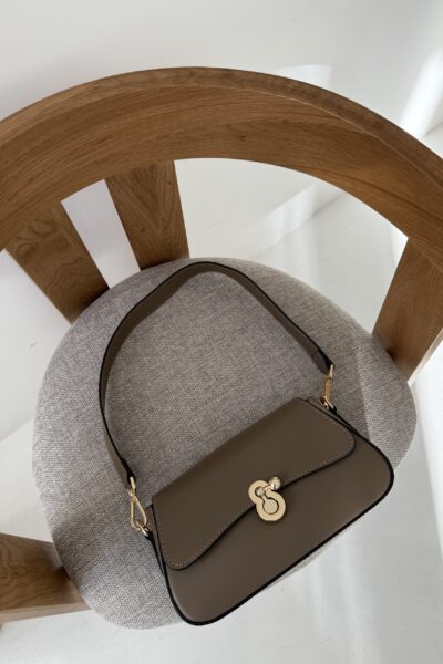 Torebka Kelly - taupe skórzana