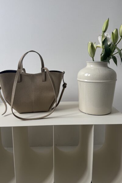 IMG_8185 Torebka Penelope - taupe skórzana