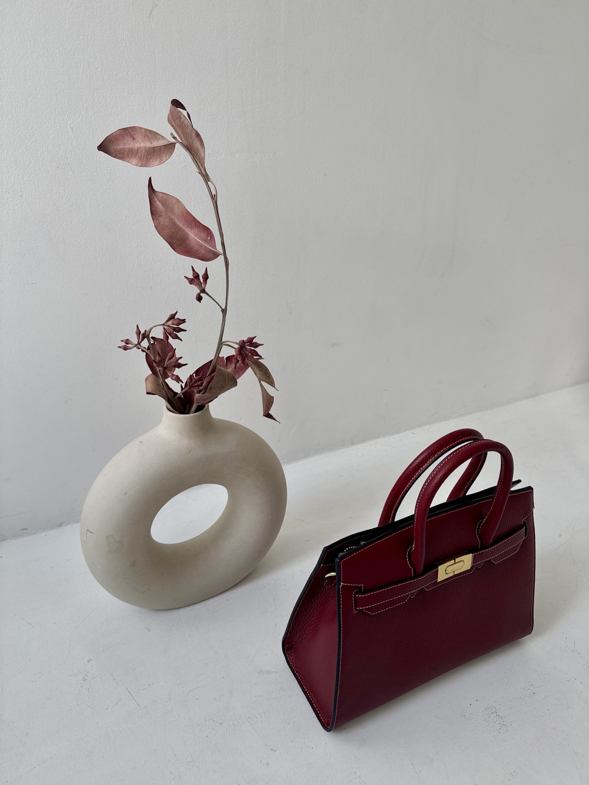 Torebka Margot - czerwona skórzana - obrazek 4