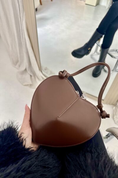 Torebka Love - czekoladowa skórzana