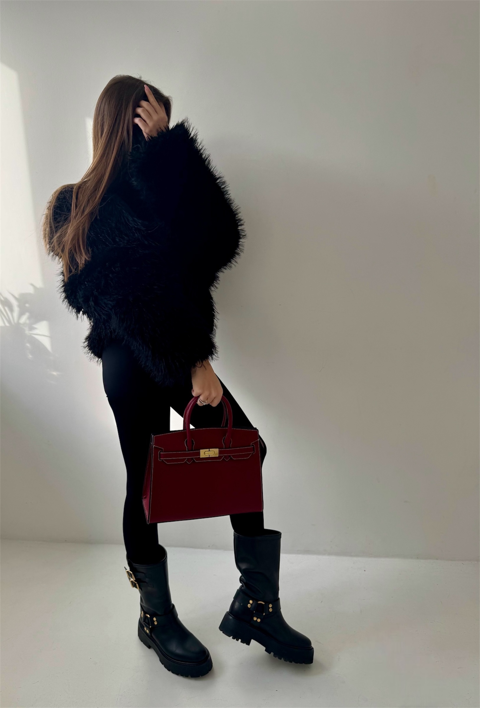 Torebka Margot - czerwona skórzana - obrazek 5