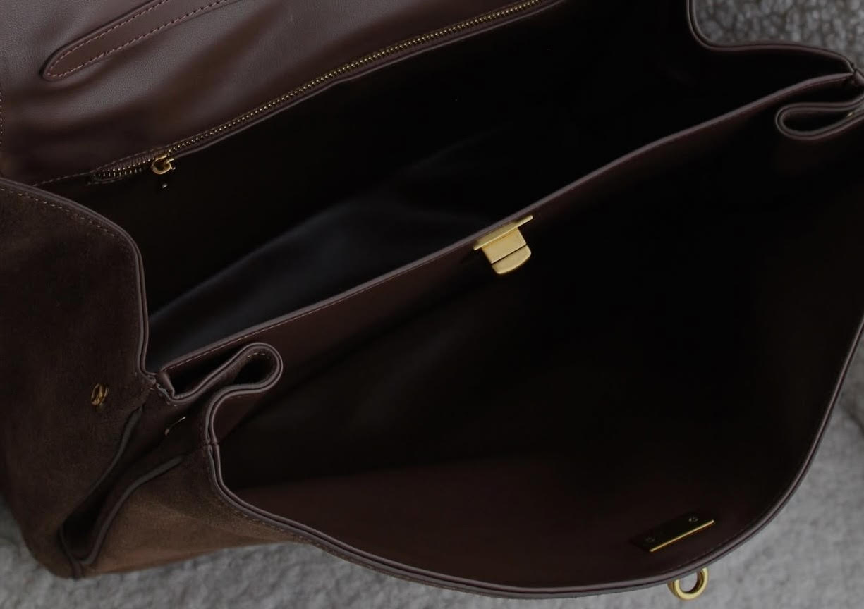 Torebka Bianca - czekoladowa zamszowa - obrazek 4