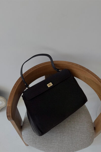 Torebka Bianca - czekoladowa zamszowa