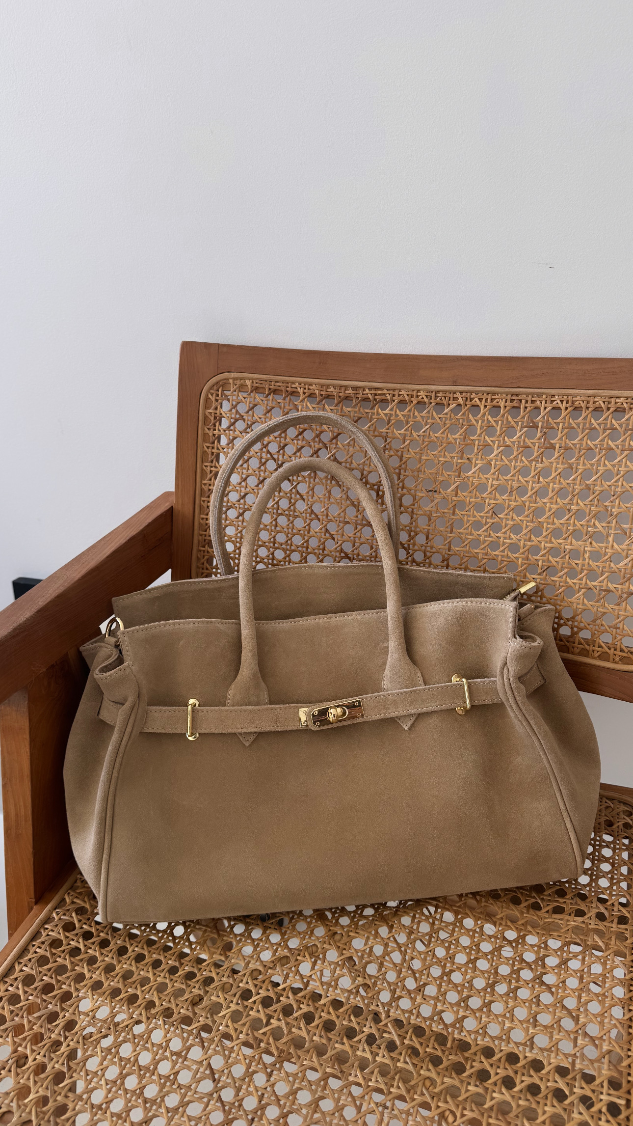 Torebka Carla - beige zamszowa - obrazek 5