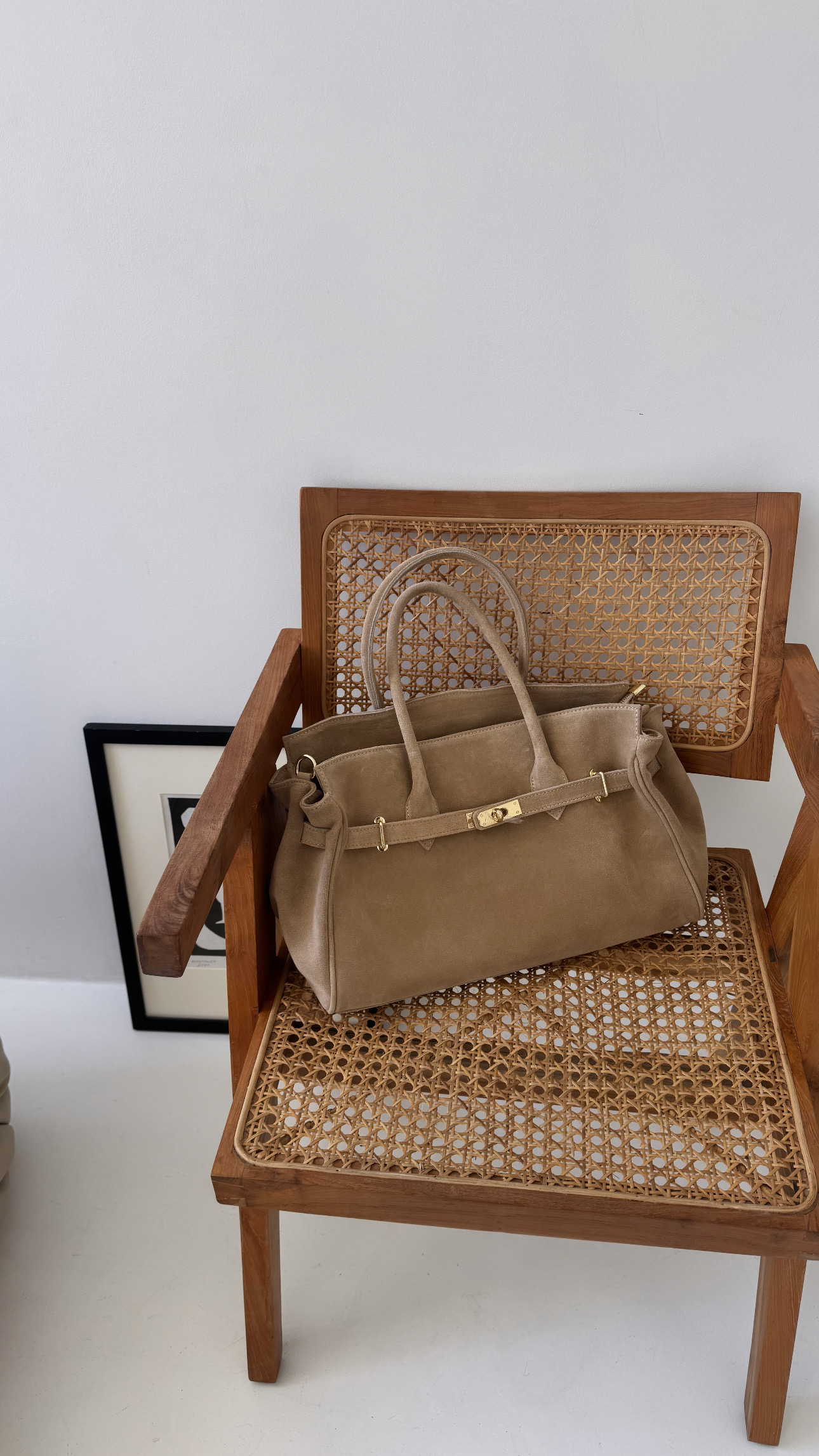 Torebka Carla - beige zamszowa - obrazek 3