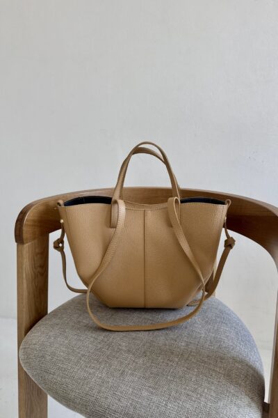 Torebka Penelope - beżowa skórzana