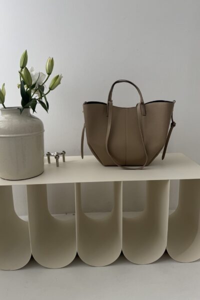 Torebka Penelope - taupe duża skórzana