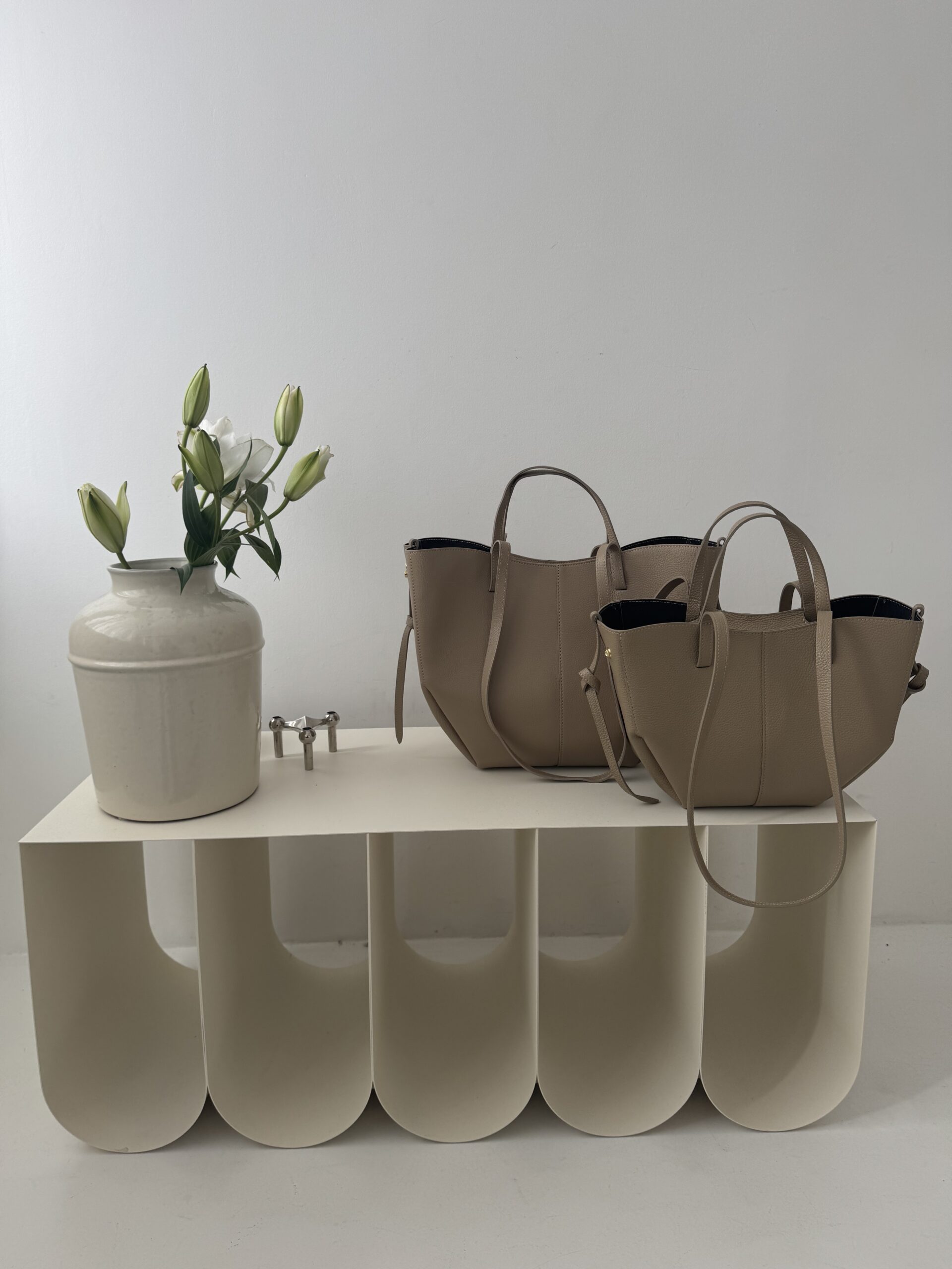 Torebka Penelope - taupe duża skórzana - obrazek 3