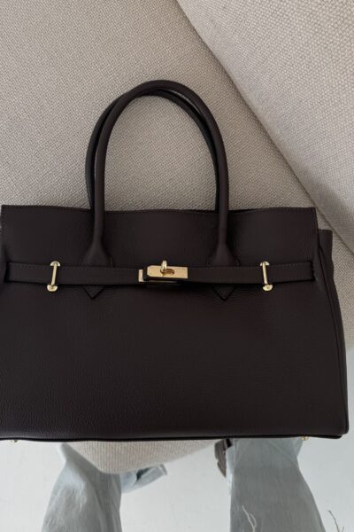 IMG_9329 Torebka Carla - czekoladowa skórzana