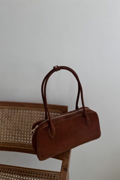 Torebka Leila - ruda zamszowa