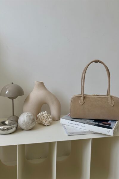 Torebka Leila - ecru zamszowa