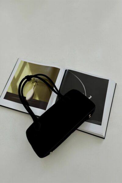 Torebka Leila - czarna zamszowa