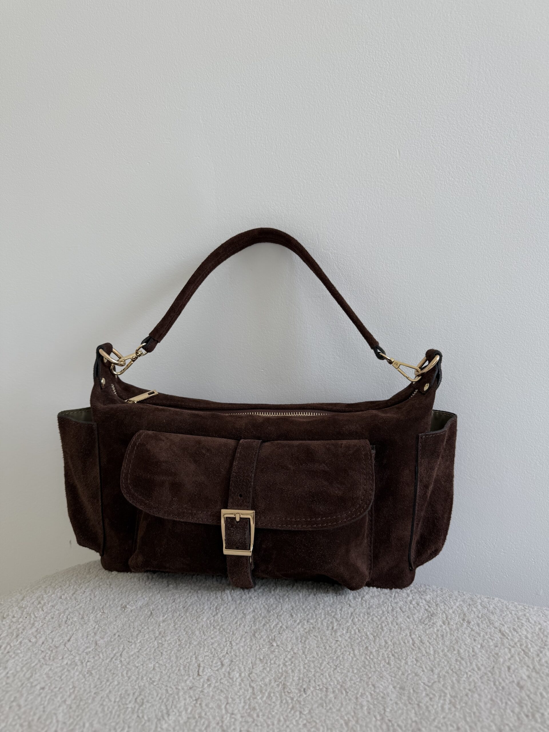 Torebka Cleo - zamszowa czekoladowa - obrazek 5