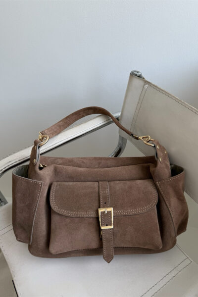 Torebka Cleo - zamszowa taupe